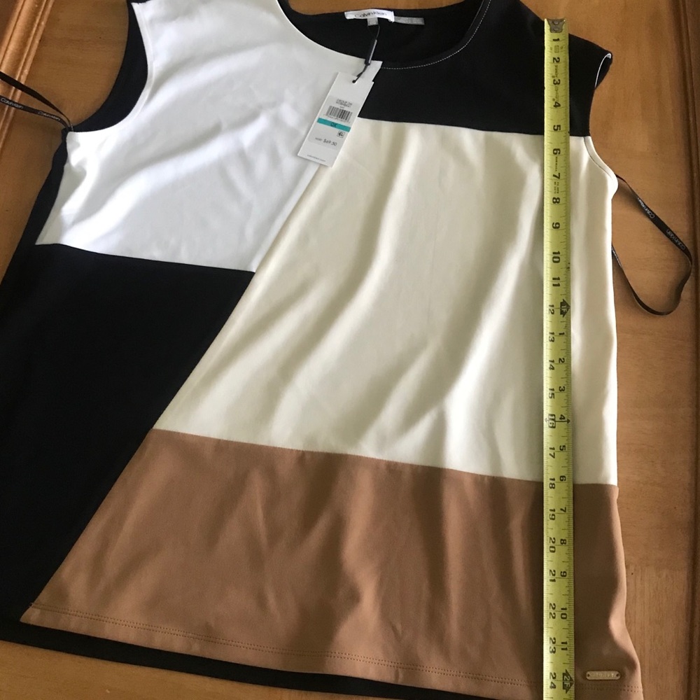 Calvin Klein NWT Woman 0X Colorblock Shell Top - Picture 3 of 9